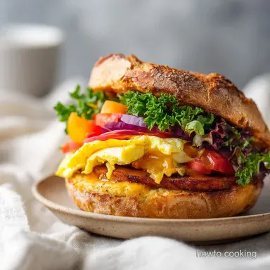 Frozen Breakfast Sandwiches for 12 Servings Recipe Card