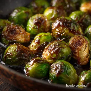 Thanksgiving Side Dishes: Sticky Maple-Balsamic Brussels Sprouts Recipe Recipe Card