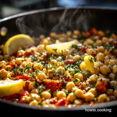 Mediterranean Chickpea Salad: 15-Minute Recipe with Lemon Vinaigrette Recipe Card