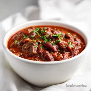 Mexican Pinto Bean Chili with Ground Beef