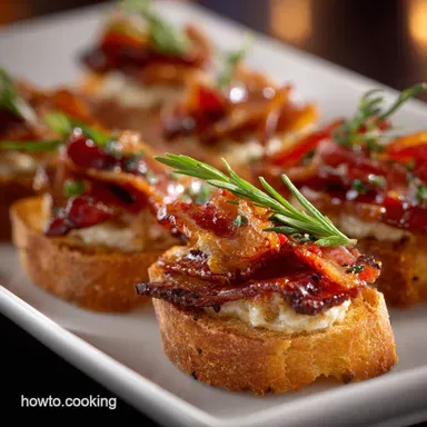 Million Dollar Bacon Crostini The Epic SpicySweet Appetizer Recipe Card