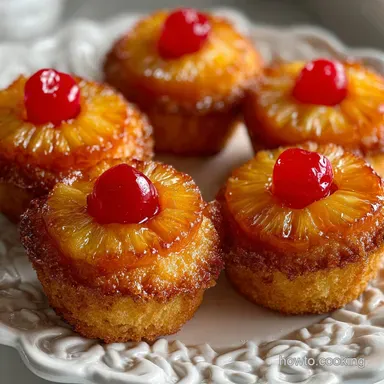 Mini Upside Down Pineapple Cupcakes in 38 Minutes