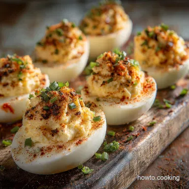 Mississippi Sin Deviled Eggs The Creamy Cheesy Naughty Secret Ingredient Recipe Card