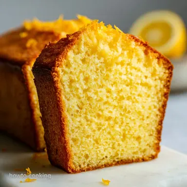 Lemon Pound Cake for 16 Slices Recipe Card