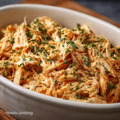 Shredded Chicken: Perfectly Moist Ready for Meal Prep Recipe Card