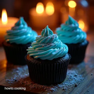 Moonlit Magic GlowintheDark Cupcakes Recipe Recipe Card