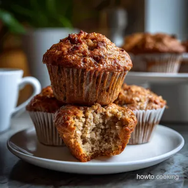 Oaty Banana Muffins: 30 Minute Healthy Recipe Recipe Card