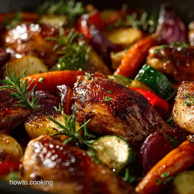 Balsamic Chicken and Vegetables: Sticky One-Pan Dinner Recipe