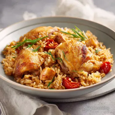 One Pot Chicken and Rice Recipe: A Flavorful 55-Minute Dinner Recipe Card