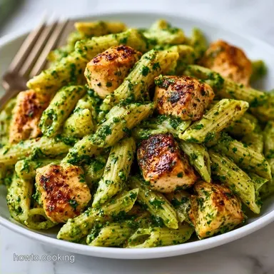Creamy One Pot Chicken Pesto Pasta