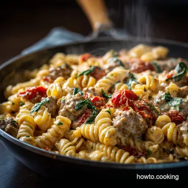 One Pot Sausage Pasta: Creamy Tuscan-Style Meal Prep Favorite