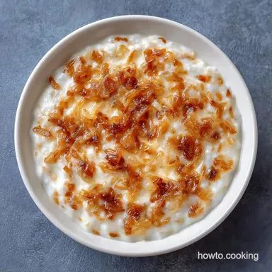 Onion Dip with Sour Cream: Caramelized Recipe Card
