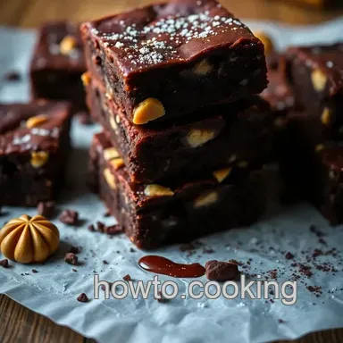 Outrageous Snickers Brownies presentation