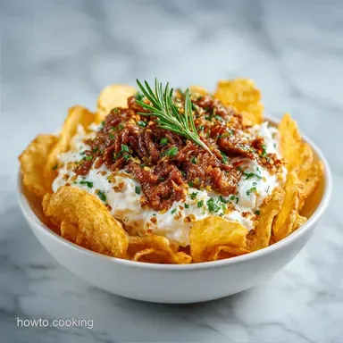 Tortilla Chip Dip with Ground Beef