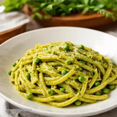 Pea Pesto Pasta Easy Spring Recipe Recipe Card