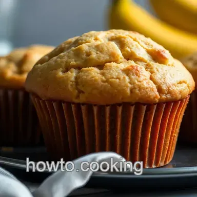 Perfectly Soft & Easy Banana Muffin Recipe With 3 Simple Ingredients Recipe Card