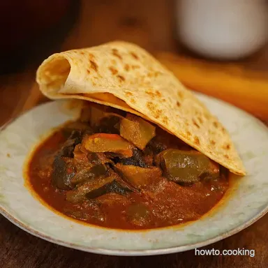 Persian Lunch Wrap Eggplant Stew Takeaway So Easy Recipe Card