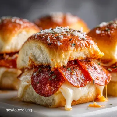 Pizza Sliders Recipe for 12 Sliders Recipe Card