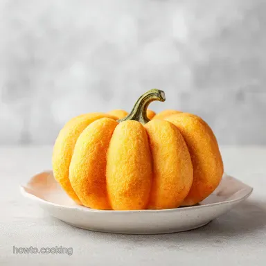 Pumpkin Shaped Cake for 16 Servings Baked Recipe Card