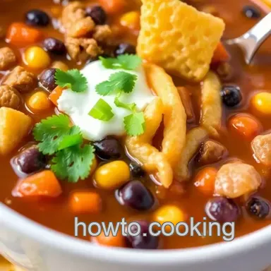 Quick Taco Soup with Crunchy Fritos Recipe Card