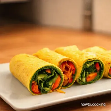 Rainbow Wraps My GoTo Healthy Lunchbox Idea Recipe Card