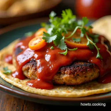 The Ultimate Tortitas de carne molida en Ground Beef Comfort in Rich Red Sauce Recipe Card