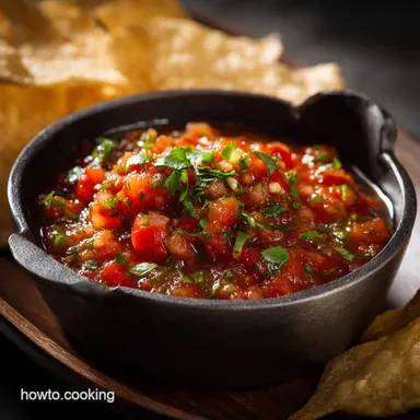 Restaurant Style Salsa: Get That Silky, Smoky Restaurant Flavor at Home Recipe Card