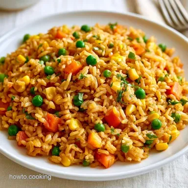 Rice Cooker Vegetable Rice in 25 Minutes Recipe Card