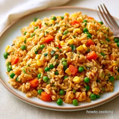 Rice Cooker Vegetable Rice in 25 Minutes