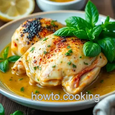 Roast Chicken with Basil & Savory Onion Soup Recipe Card