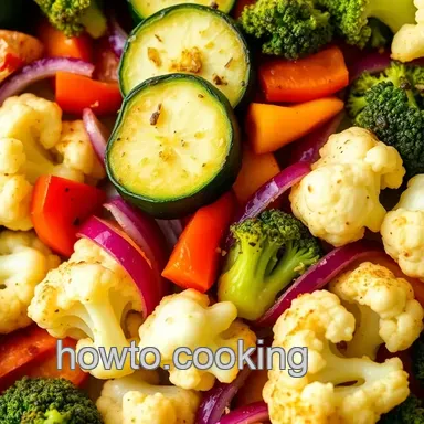 My Easy & Flavorful Roast Zucchini & Cauliflower with a Zesty Kick Recipe Card