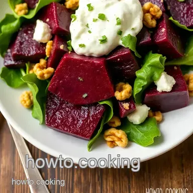 Roasted Beet Salad with Creamy Goat Cheese Recipe Card