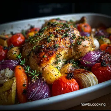 Dinner Idea with Roasted Chicken: One Pan & Crispy Recipe Card