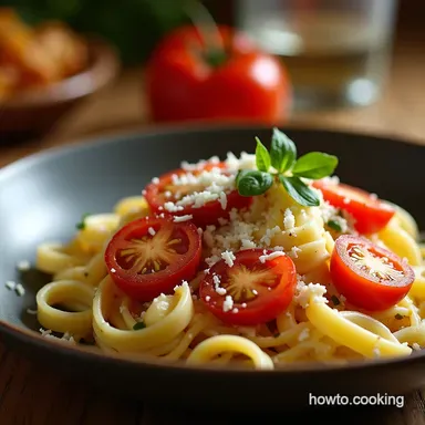 Creamy Roasted Tomato and Garlic Ricotta Pasta Recipe Recipe Card