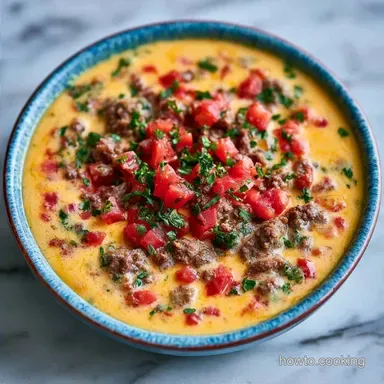 Rotel Dip Slow Cooker with Ground Beef
