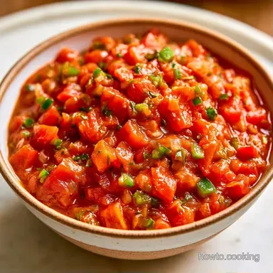 Salsa Recipe Home Canning for 12 Pints Recipe Card