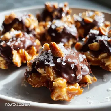 Salted Peanut Caramel Clusters in 20 Minutes Recipe Card