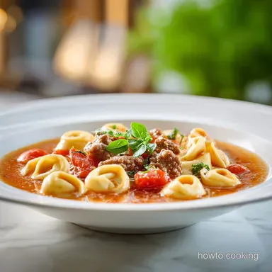 Sausage Tortellini Soup in 45 Minutes Recipe Card