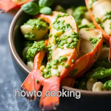 Saut&eacute;ed Langostinos in Fresh Pesto (Quick) Recipe Card