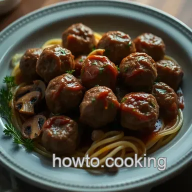 Ultimate Comfort: Savory Slow Cooker Salisbury Steak Meatballs Recipe Card