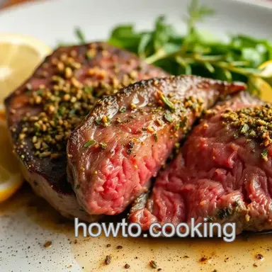 Sear Sirloin Steak with Flavorful Herb Crust