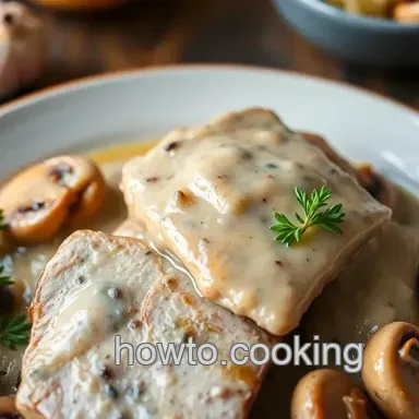 My Juicy Sear Veal in Delicious Creamy Mushroom Sauce: A Family Favorite!