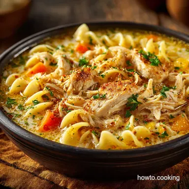 Slow Cooker Chicken Noodle Soup Easiest Family Meal Recipe Card