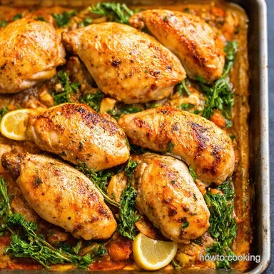 Sheet Pan Lemon Herb Chicken Bowls Healthy Meal Prep Idea Recipe Card