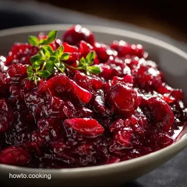 Simple Cranberry Relish: Homemade Holiday Side Ready in 15 Mins Recipe Card