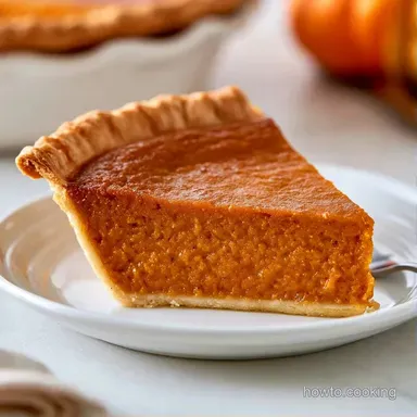 Simple Pumpkin Pie for 8 Servings Recipe Card