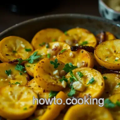 Simple Roasted Patty Pan Squash with Garlic & Fresh Herbs