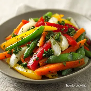 Easy Side Dish with Simple Sauteed Vegetables and Garlic for 4