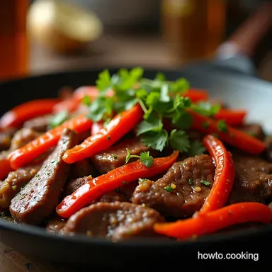 Sizzling Chinese Pepper Steak with Wok This Way Recipe Card