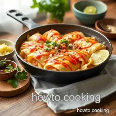 Quick Skillet White Chicken Enchiladas: 30-Minute Comfort Food Magic Recipe Card